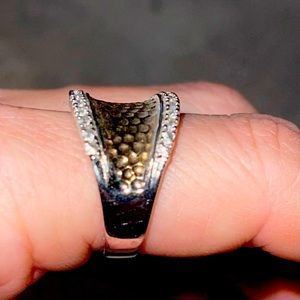 Gold and silver-toned ring